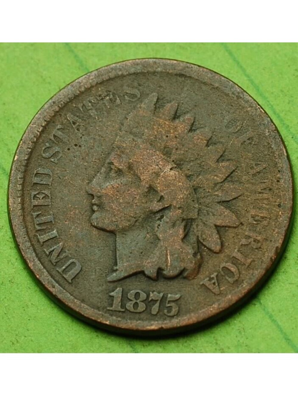 W689 1875 Indian Head Cent Penny 1c - Check Out Our Store ✅✅SEMI KEY DATE✅✅